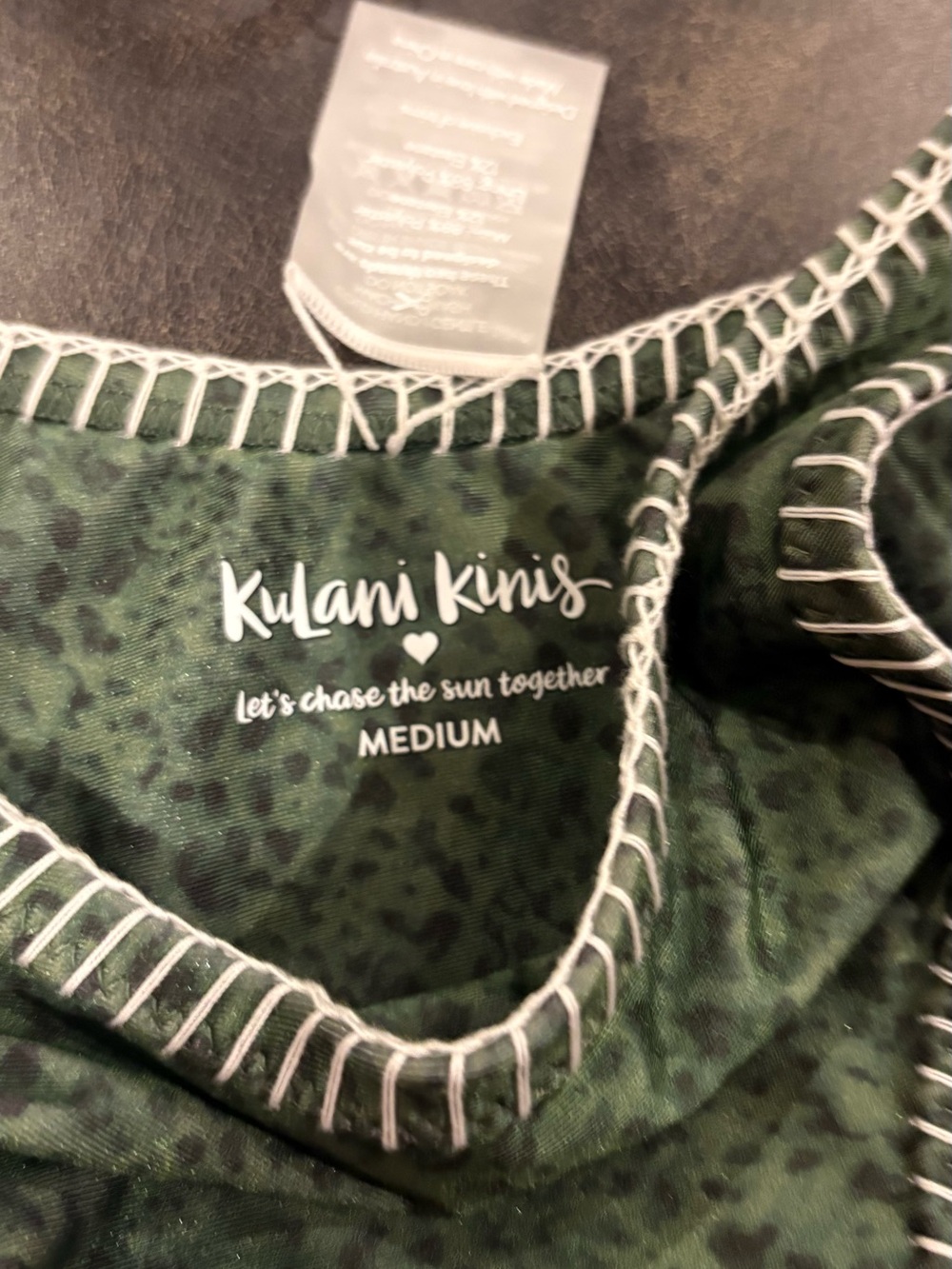 Women's Green Leopard-Print Triangle Bikini - Picture 3 of 3